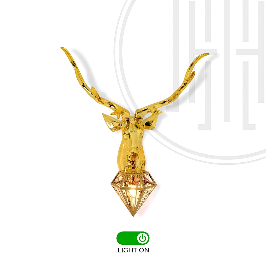 Alpha Stag Metal Wall Lamp – 12kg