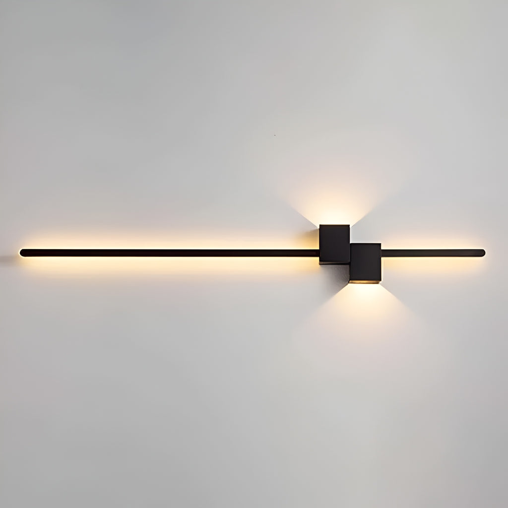 Black Linear LED Wall Light – 600mm, 3-Color