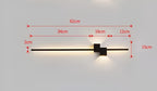 Black Linear LED Wall Light – 600mm, 3-Color
