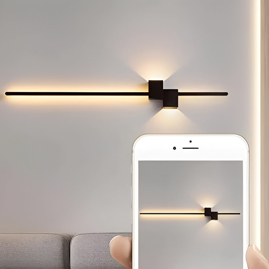 Black Linear LED Wall Light – 600mm, 3-Color