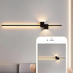 Black Linear LED Wall Light – 600mm, 3-Color