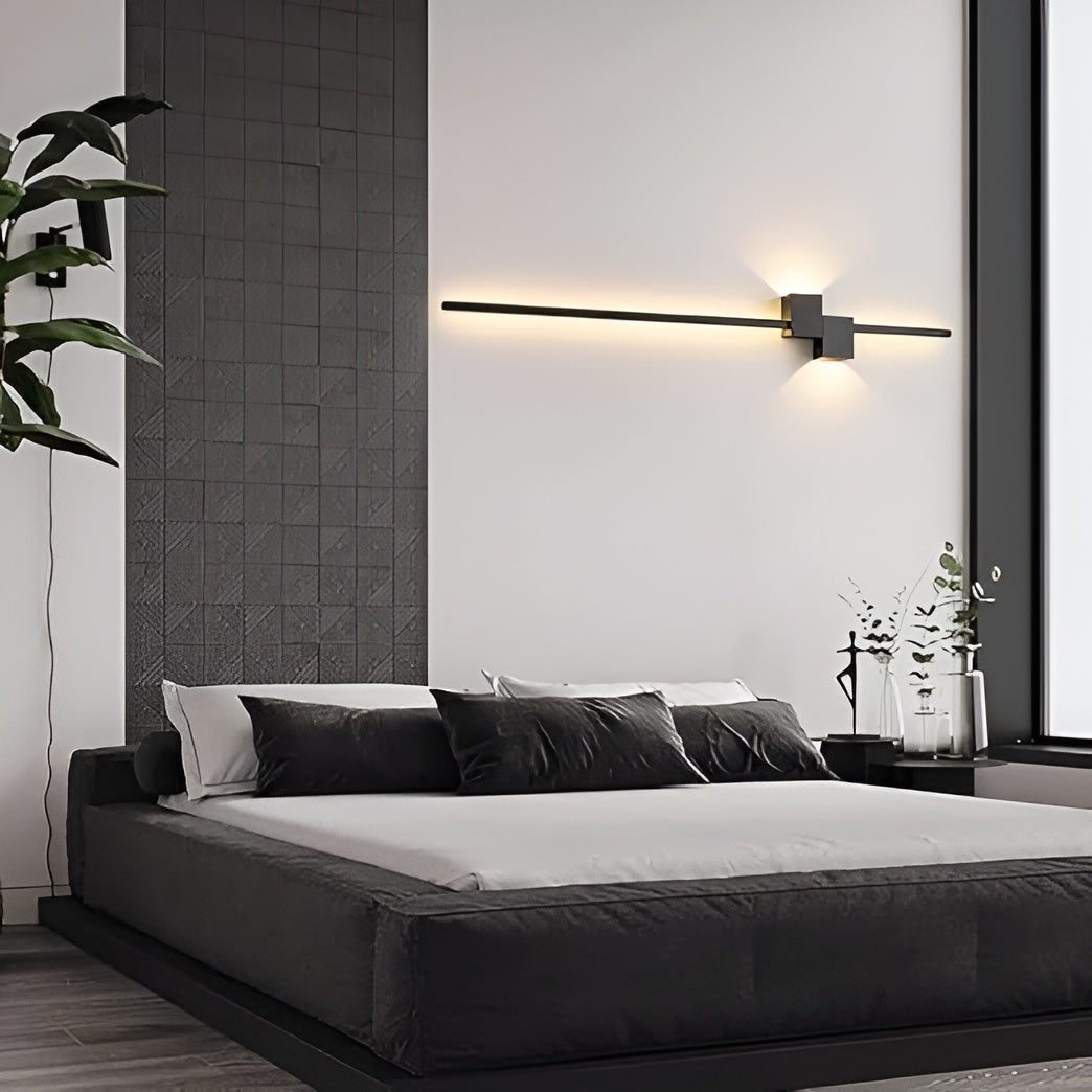 Black Linear LED Wall Light – 600mm, 3-Color