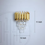 K9 Crystal Golden Mamba Wall Light – 3-Color LED