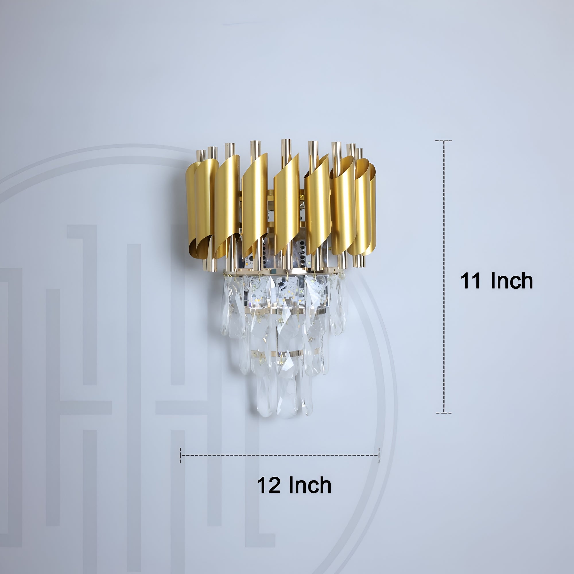 K9 Crystal Golden Mamba Wall Light – 3-Color LED