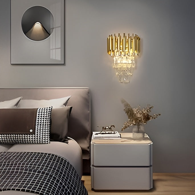 K9 Crystal Golden Mamba Wall Light – 3-Color LED