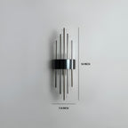 Vintage Asgard Glass Wall Sconce – Black Frame, 3000K