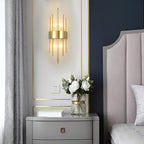 Vintage Asgard Glass Wall Sconce – Golden Frame, 3000K