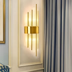 Vintage Asgard Glass Wall Sconce – Golden Frame, 3000K