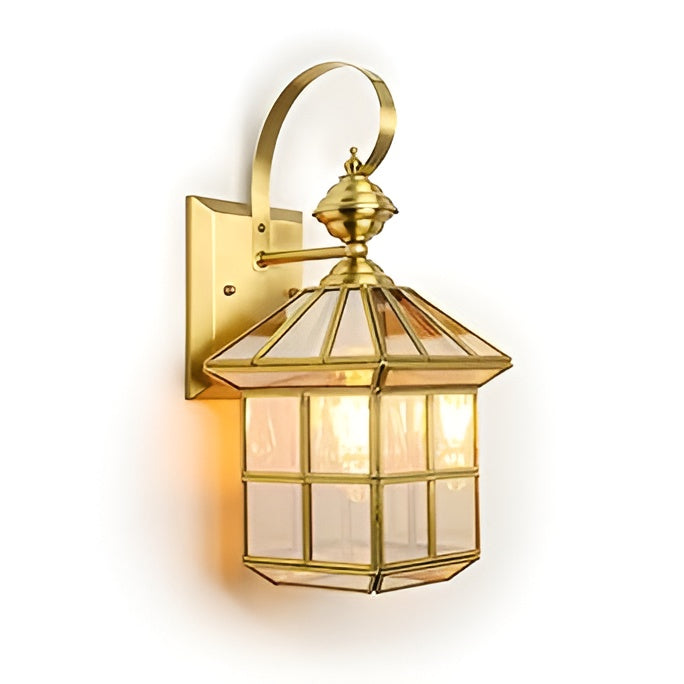 Classy Square Copper Cage Wall Lamp – Decorative Light