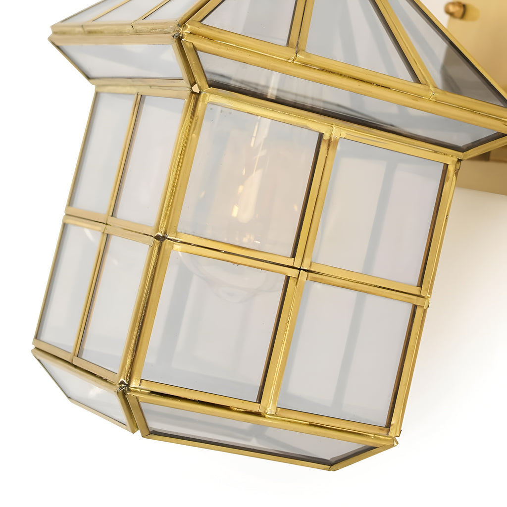 Classy Square Copper Cage Wall Lamp – Decorative Light