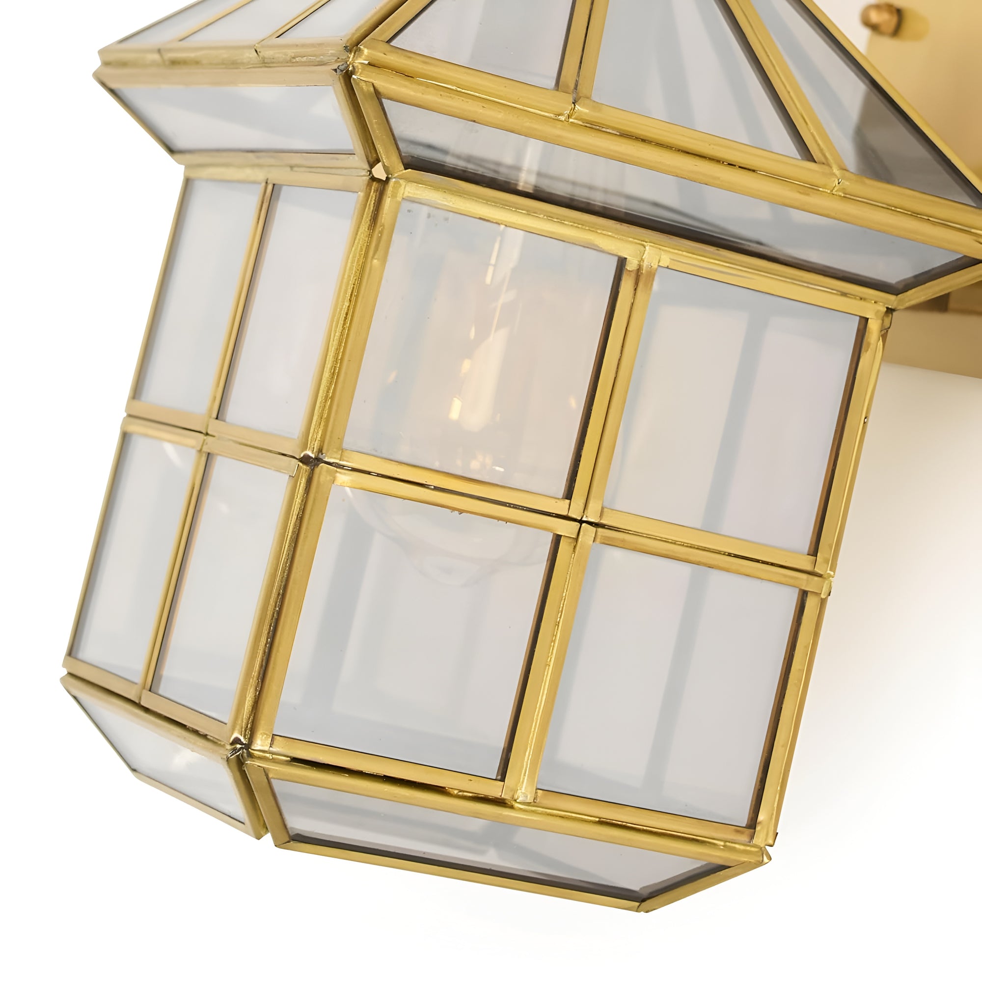 Classy Square Copper Cage Wall Lamp – Decorative Light