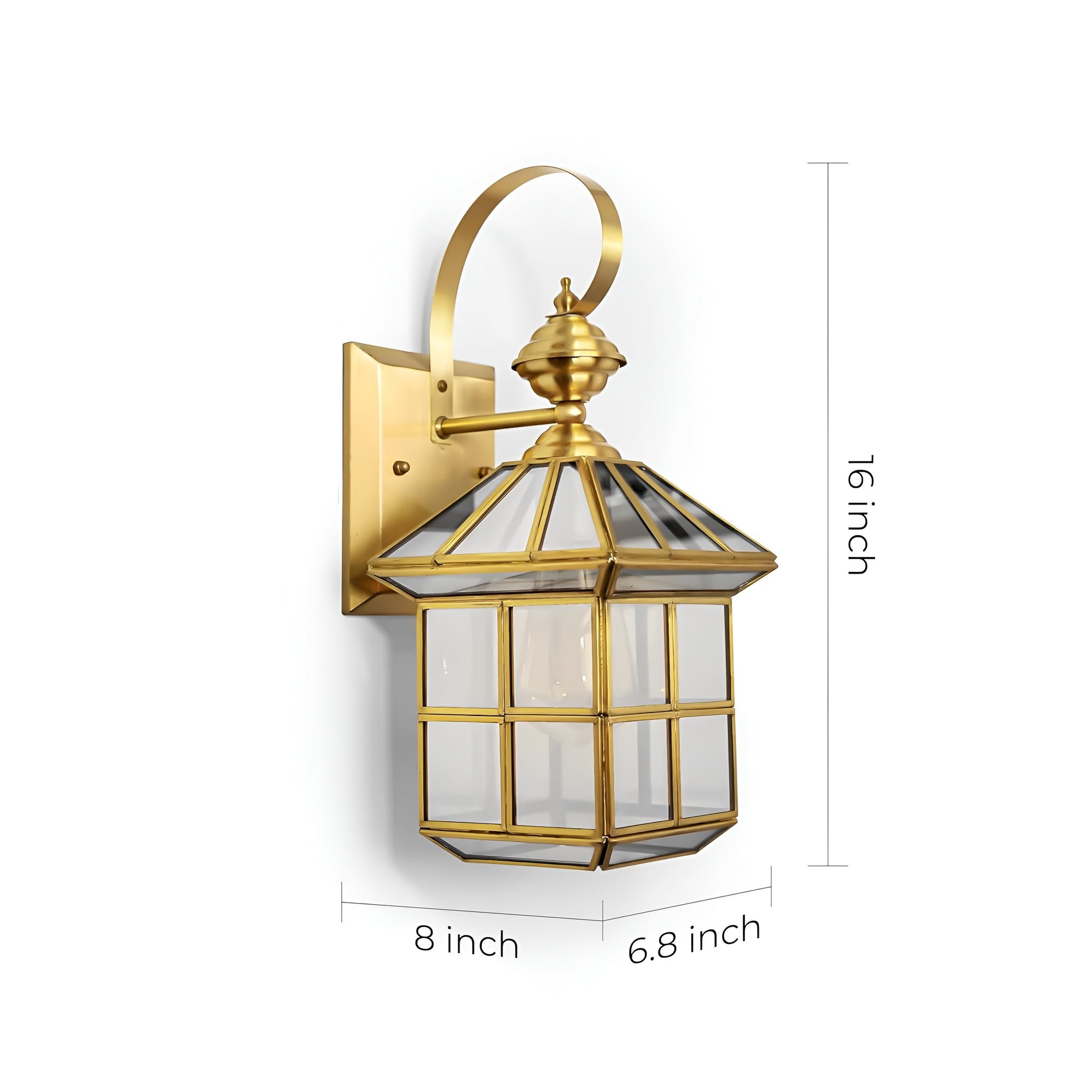 Classy Square Copper Cage Wall Lamp – Decorative Light