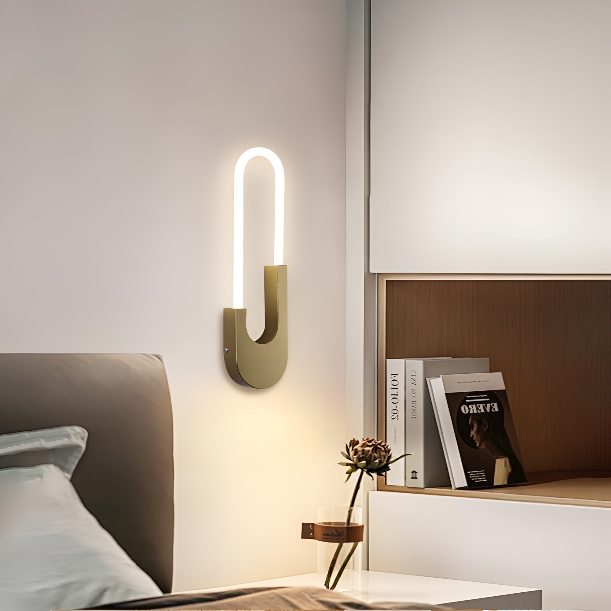 12W Modern LED Wall Sconce – Golden Loop
