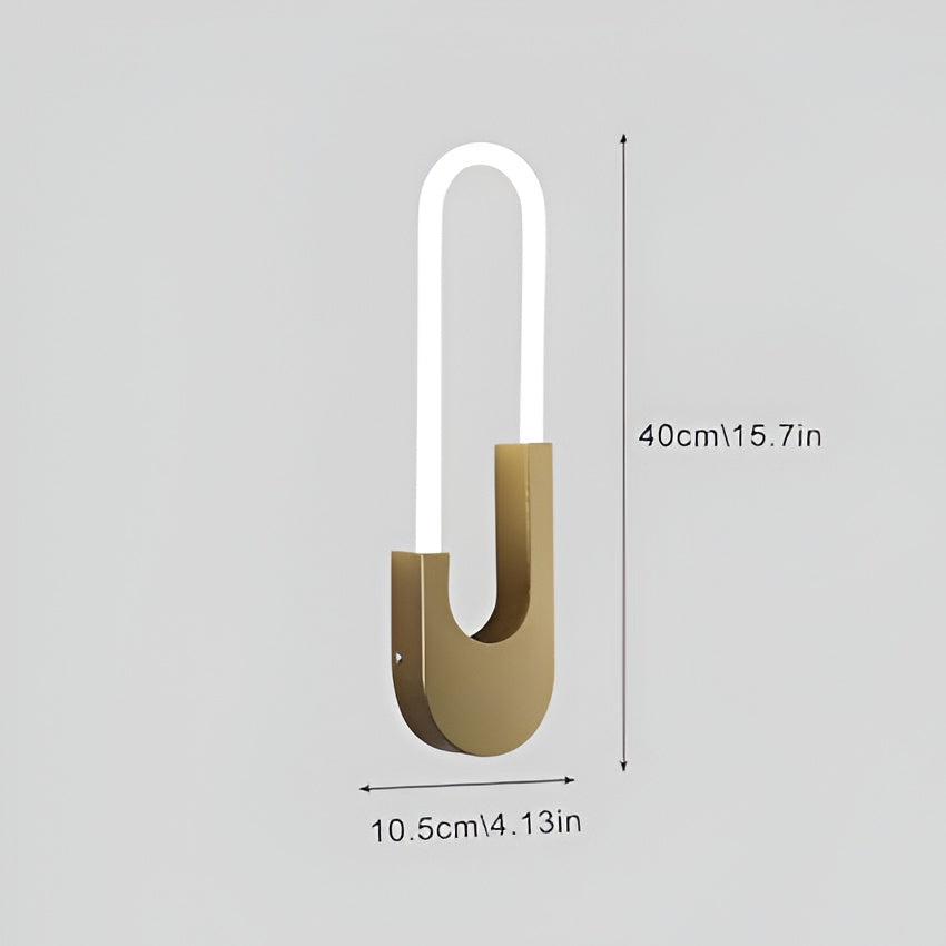 12W Modern LED Wall Sconce – Golden Loop