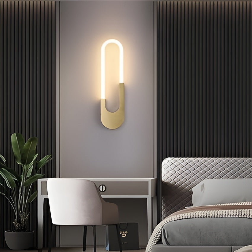 12W Modern LED Wall Sconce – Golden Loop