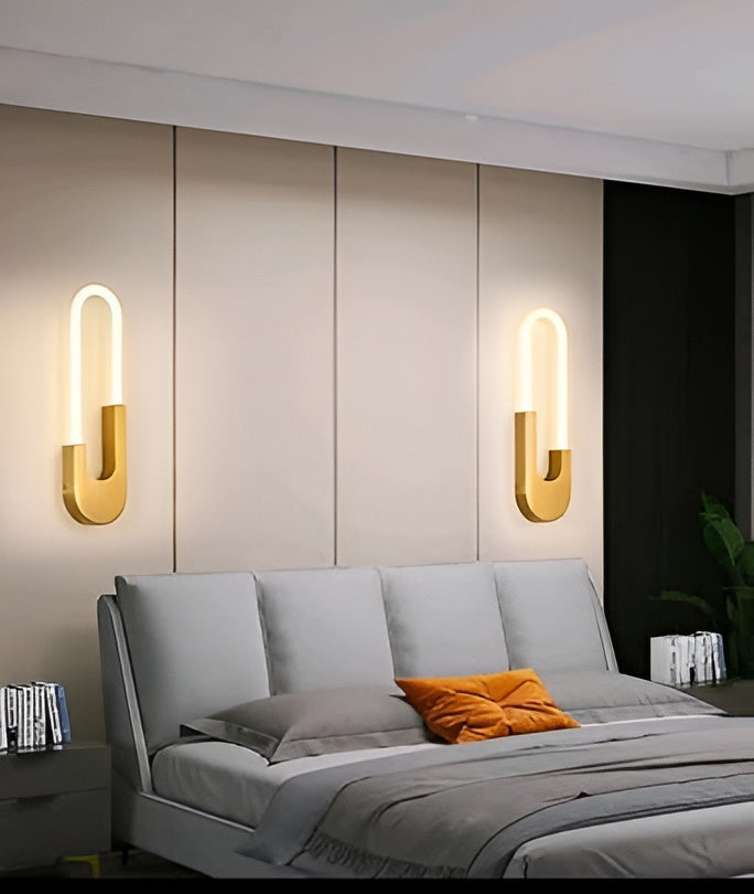 12W Modern LED Wall Sconce – Golden Loop