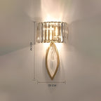 Golden Crystal Bloom Wall Light – Metal Frame
