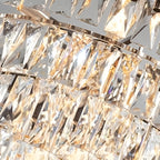 500mm Modern Square Crystal Chandelier – Black & Gold Finish