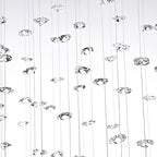 8-Light Rectangular Crystal Chandelier – 12–24 Inch