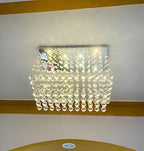 10x22 Inch Rectangular Crystal Glass Chandelier – SS Frame