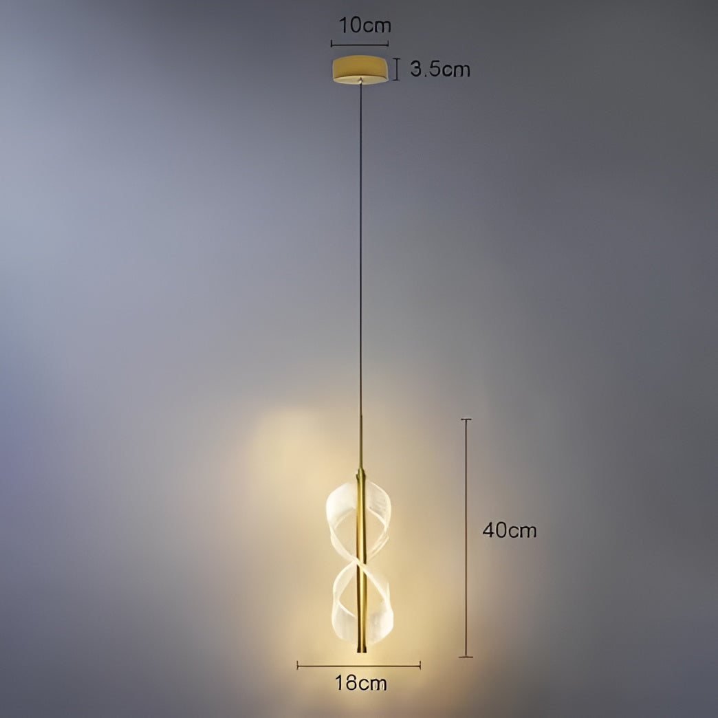 Infinity Spiral Crystal Pendant Light