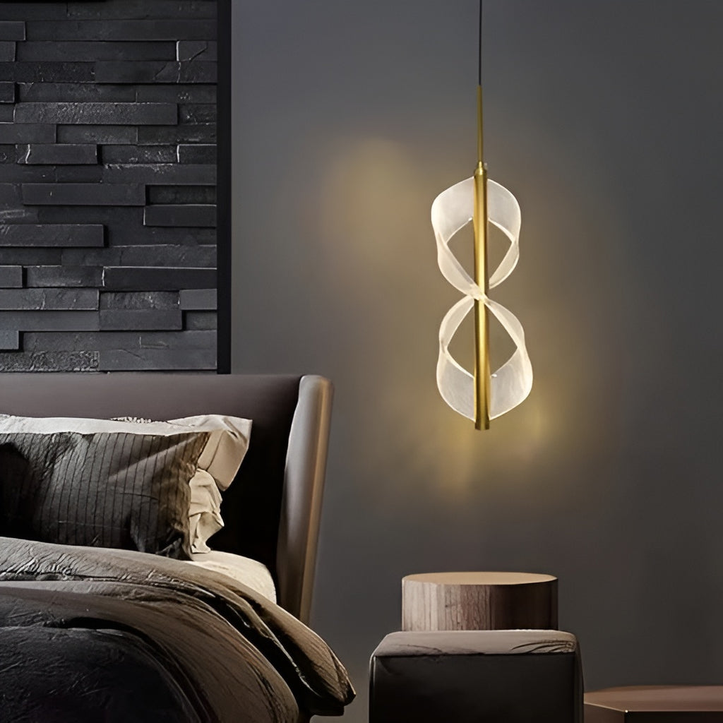 Infinity Spiral Crystal Pendant Light