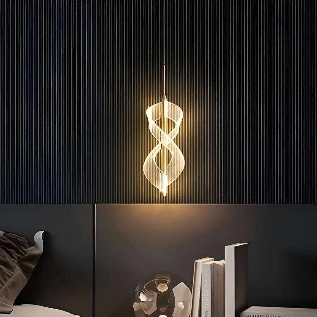 Infinity Spiral Crystal Pendant Light