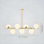7-Light Glass Globe Sputnik Chandelier – Modern Gold