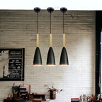 Black Glass Pendant Lights – Set of 3 Hanging Shades