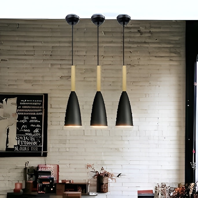 Black Glass Pendant Lights – Set of 3 Hanging Shades