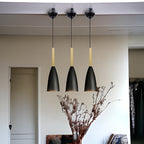 Black Glass Pendant Lights – Set of 3 Hanging Shades