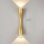 6W LED Up-Down Wall Light – Gold, Warm White, IP65