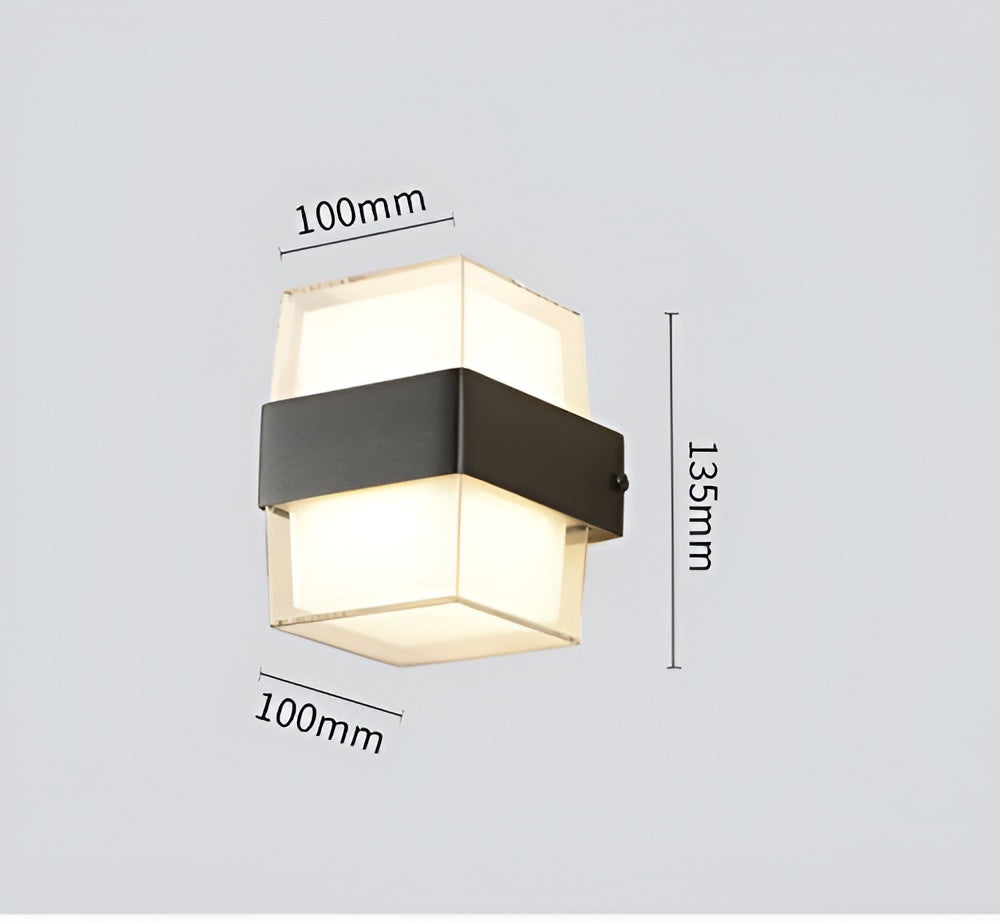 12W LED Square Wall Lamp – Waterproof, Up-Down Garden Light