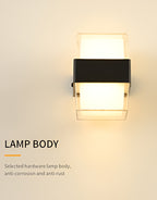 12W LED Square Wall Lamp – Waterproof, Up-Down Garden Light