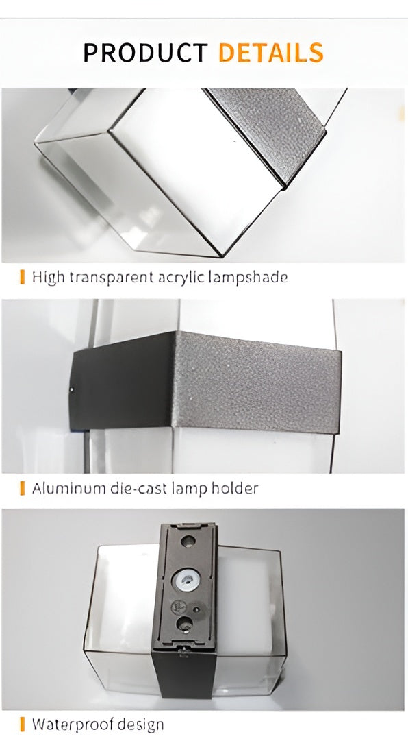 12W LED Square Wall Lamp – Waterproof, Up-Down Garden Light