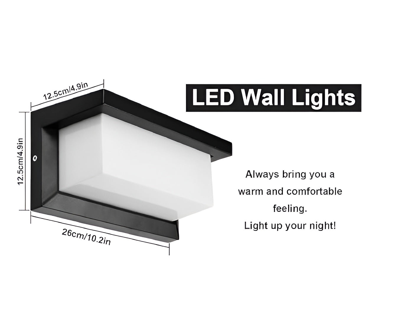 LED Convex Outdoor Wall Lamp – Waterproof, Up-Down Light