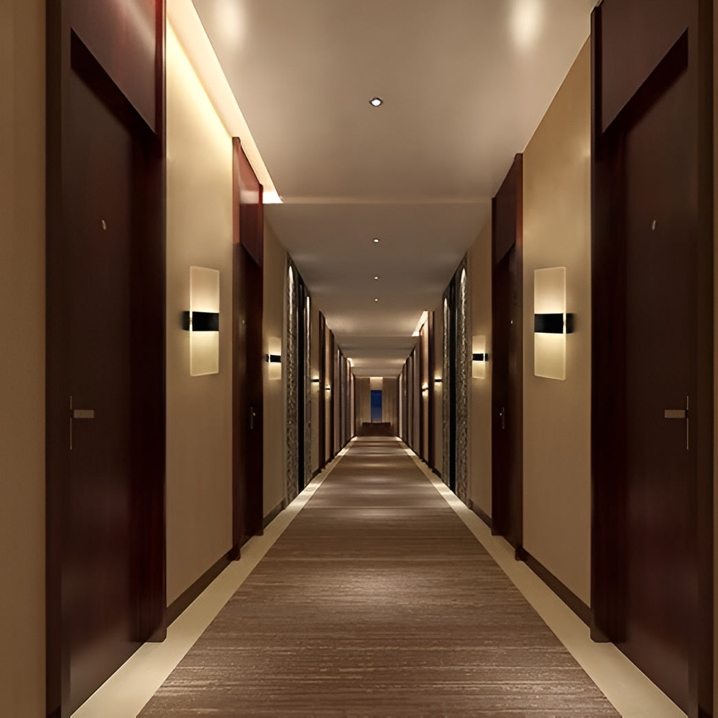 15W LED Rectangular Wall Lamp – Warm White, Acrylic (Pack of 2)