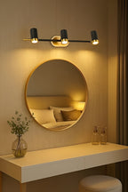 3-in-1 Adjustable Picture & Wall Spot Light – 3-Color, Matt Black & Gold