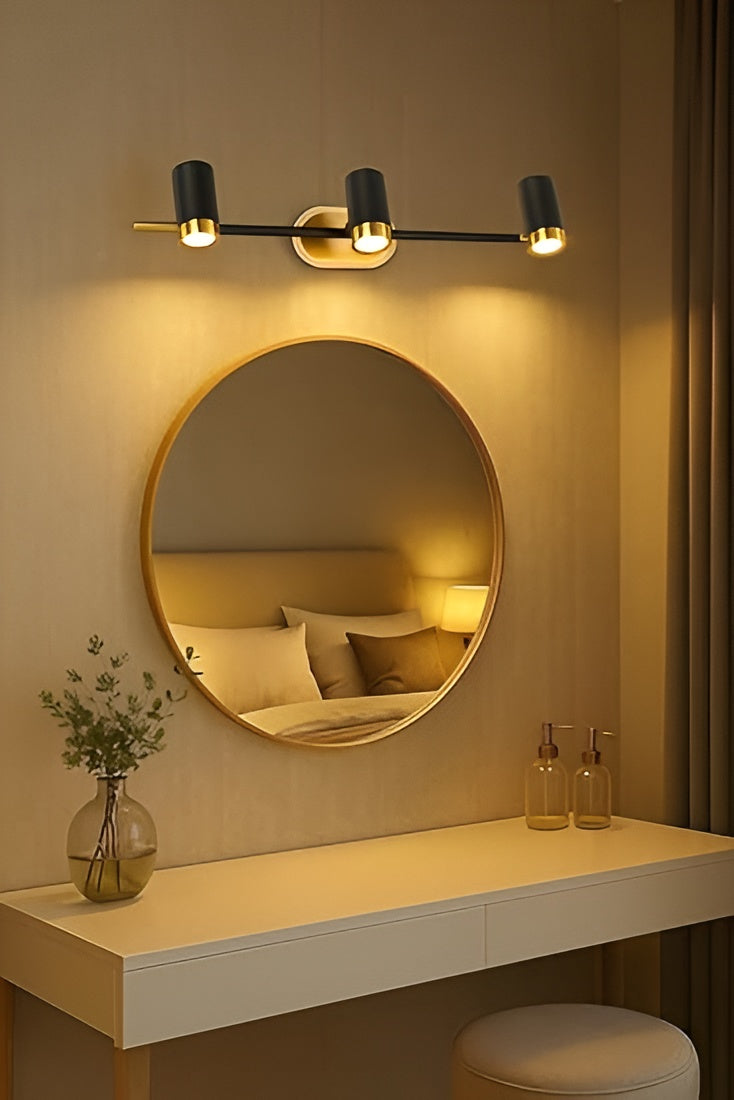 3-in-1 Adjustable Picture & Wall Spot Light – 3-Color, Matt Black & Gold