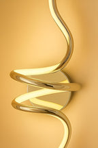 Modern LED Wall Light – Curved Spiral, Warm White