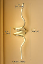 Modern LED Wall Light – Curved Spiral, Warm White
