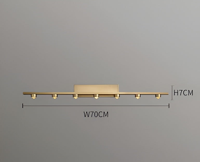 7-LED Gold Wall Light – Mirror, Vanity & Picture Lamp (Warm White) CITRA4