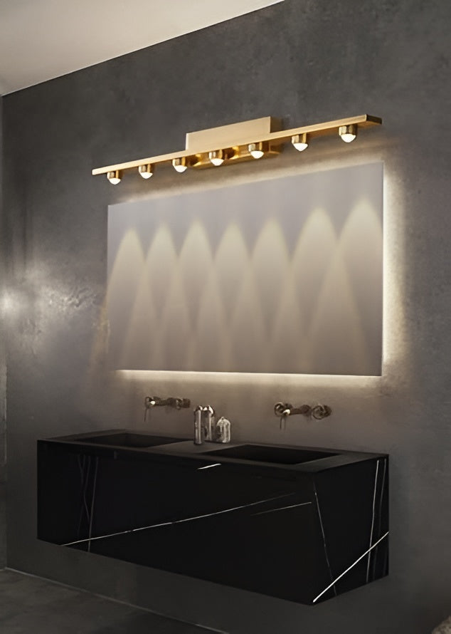 7-LED Gold Wall Light – Mirror, Vanity & Picture Lamp (Warm White) CITRA4