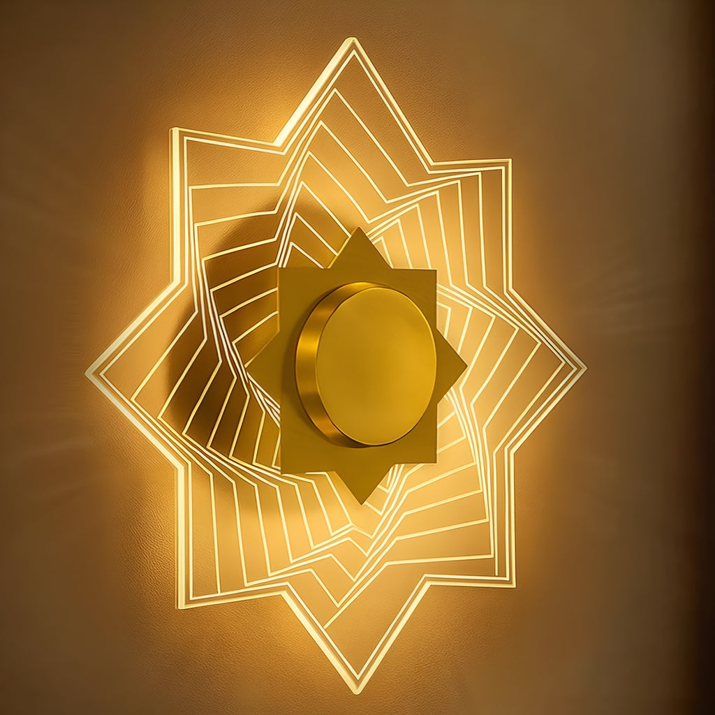 Star Light – 3-in-1 LED Wall & Ceiling Lamp | Antique Gold Finish