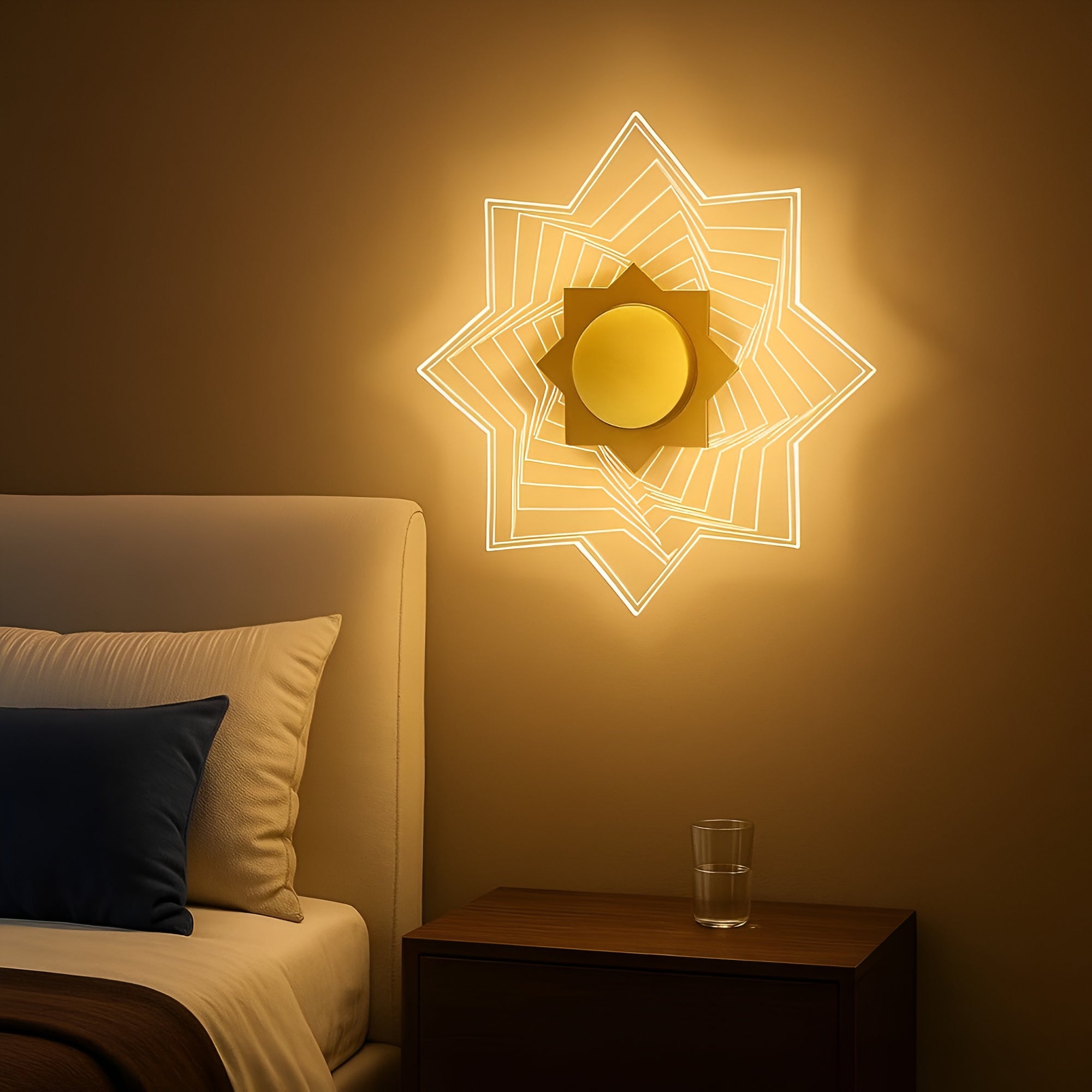 Star Light – 3-in-1 LED Wall & Ceiling Lamp | Antique Gold Finish