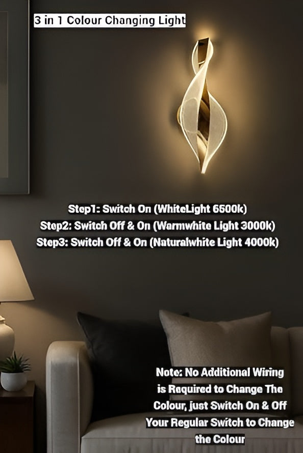Luxurious Acrylic Crystal Wall Lamp – French Gold, Color Changing