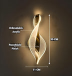 Luxurious Acrylic Crystal Wall Lamp – French Gold, Color Changing